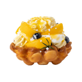 Yellow peach egg tart