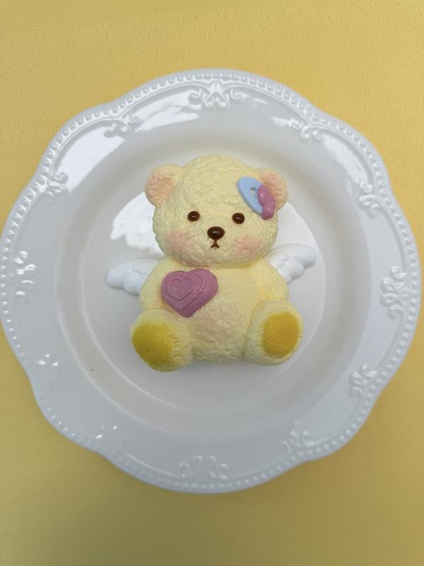 【癒し度MAX】パステル天使クマちゃん スクイーズ（ボールチェーン付き・選べる4色）